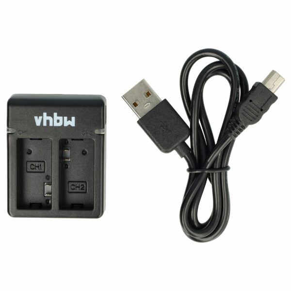Carregador Micro-USB + Cabo para GoPro Hero 3 White Edition - vhbw CHDHN-301