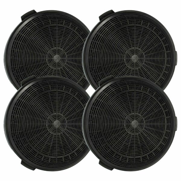 4x Filtro de Carvão Ativado Substituição Electrolux E251005 para Coifa - 18,85 cm