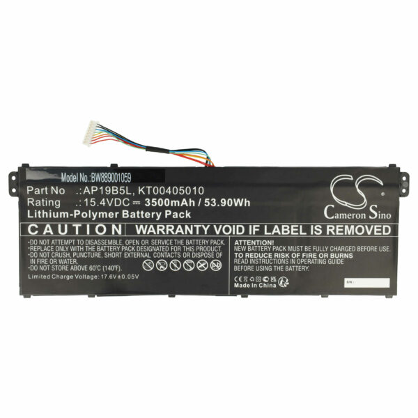 Bateria vhbw para Acer KT00405010, AP19B5L - 3500 mAh 15.4 V Li-Polymer