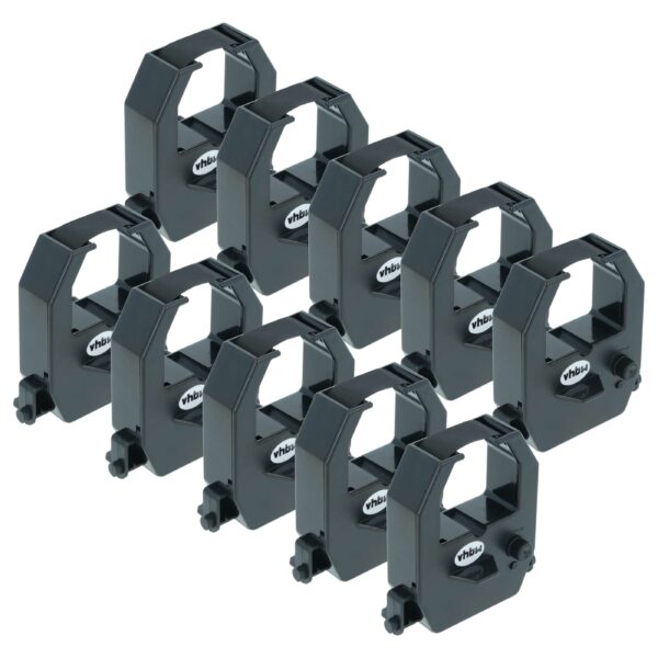 10x Fita de Tinta vhbw para Amano, Impressora de Recibos - Preto