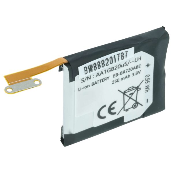Bateria Smartwatch vhbw compatível Samsung EB-BR720ABE - 250 mAh 3.7 V Li-polímero
