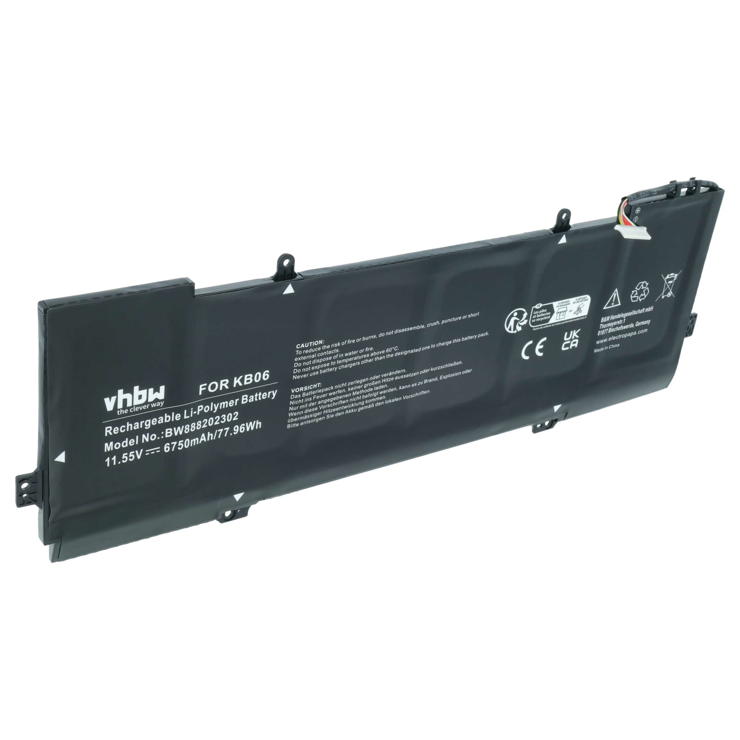 Bateria para portatil HP Spectre x360 15 vhbw 6750 mAh 11.55 V