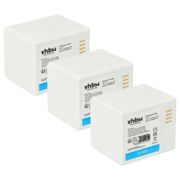 Bateria vhbw 3x para Câmara de Segurança Netgear Arlo 2200 mAh 7.2 V Li-Ion