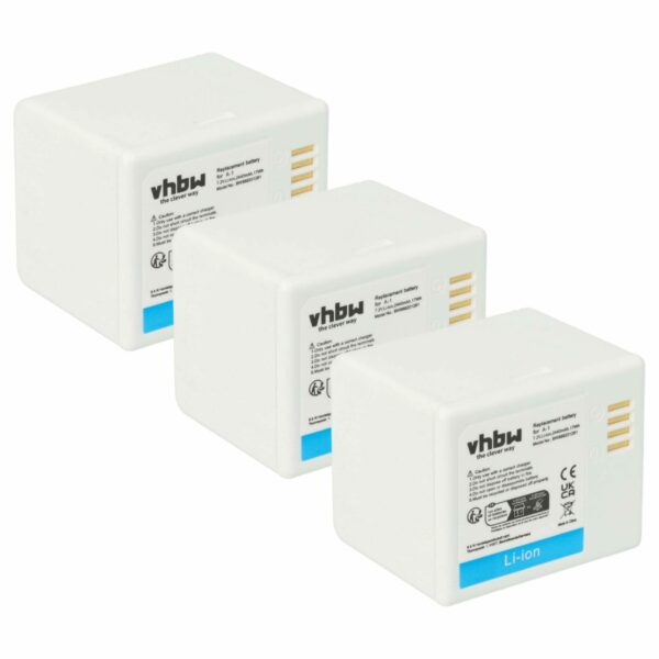 Bateria vhbw 3x para Câmara de Segurança Netgear Arlo 2200 mAh 7.2 V Li-Ion
