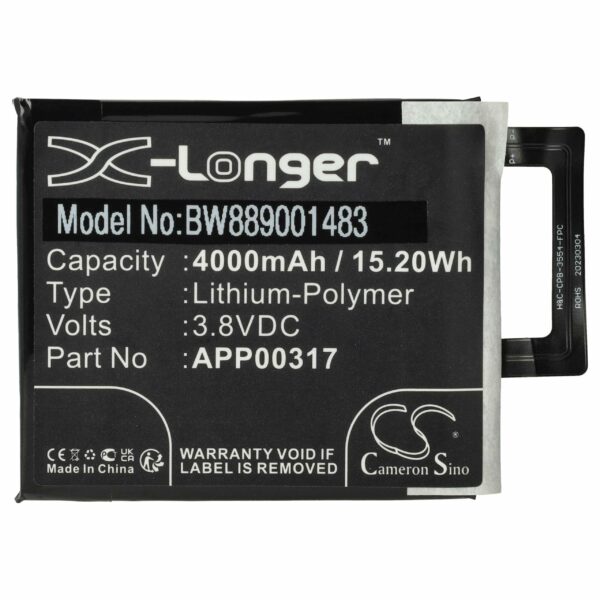Bateria vhbw para CAT Caterpillar APP00317 - 4000 mAh 3.8 V Li-polymer