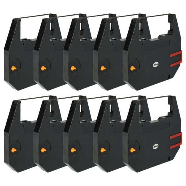 10x Fita de Tinta vhbw para Hanseatic Dot Matrix / Impressora de Recibos - Preto