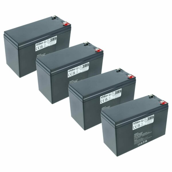 Bateria de Bordo LiFePO4 12.8V 6 Ah vhbw para Caravana, Barco e Sistemas Solares (Pack 4 Unidades)