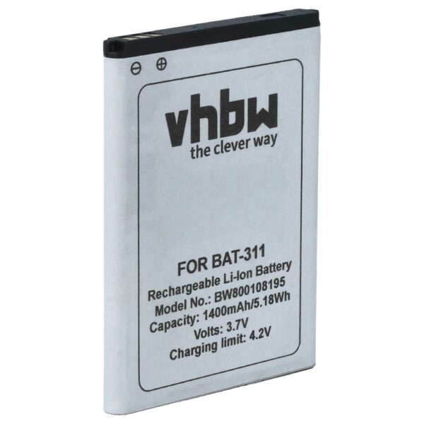 Bateria para Telemóvel vhbw substitui Acer BAT-311 1400 mAh 3.7 V Li-Ion