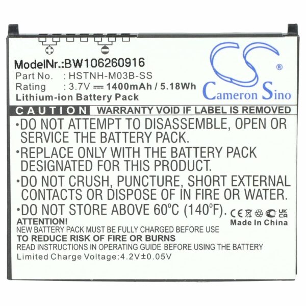 Bateria vhbw para HP IPAQ - 1500 mAh 3.7 V Li-Ion