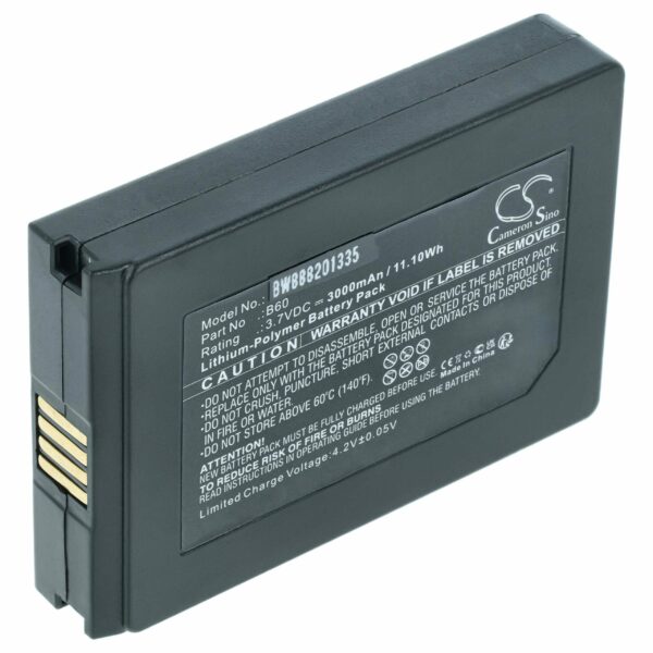 Bateria vhbw compatível com Vectron B60 para Leitores de Códigos de Barras Vectron - 3000 mAh 3.7 V