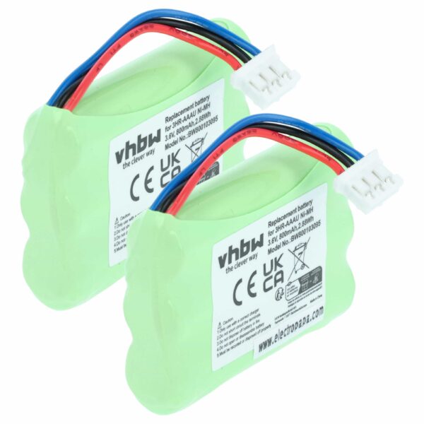 2x Baterias vhbw para telefone fixo Bang & Olufsen BeoCom 6000 / M6000 - 800 mAh 3.6 V NiMH