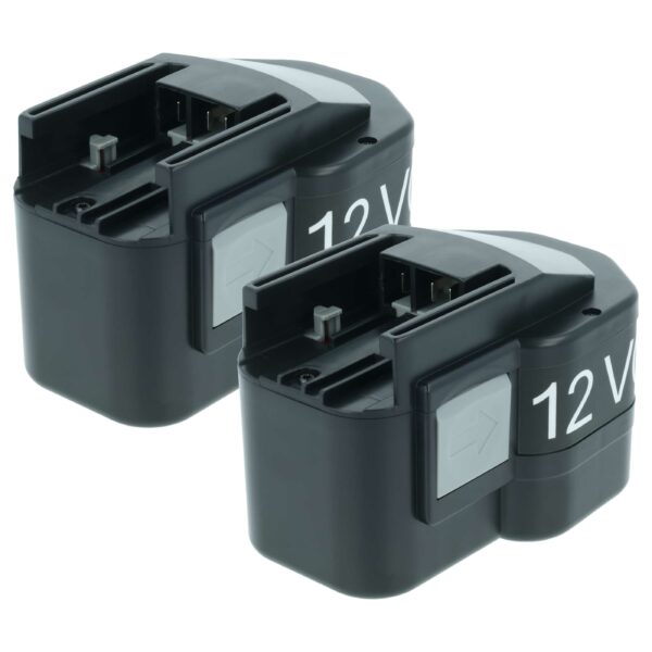 2x Bateria compatível AEG 48-11-1900, 48-11-1960, 48-11-1950 Ferramenta Elétrica - 1500 mAh, 12 V, NiMH