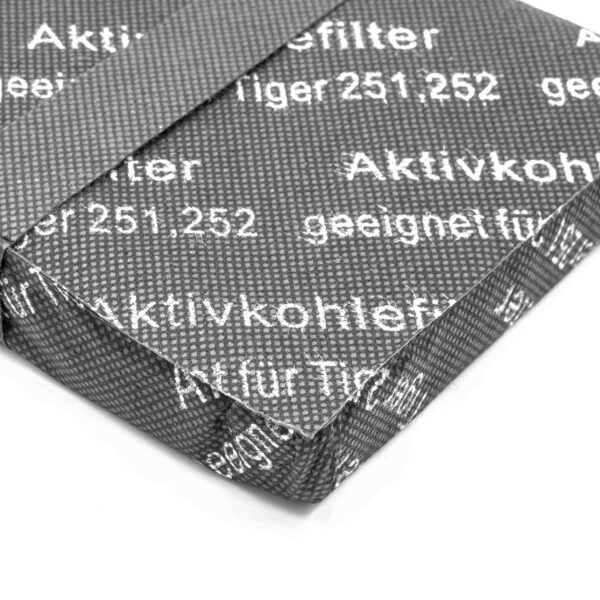 2x Filtro de Carvão Ativado para Aspirador Vorwerk Tiger 250, 251, 252, 260 - vhbw