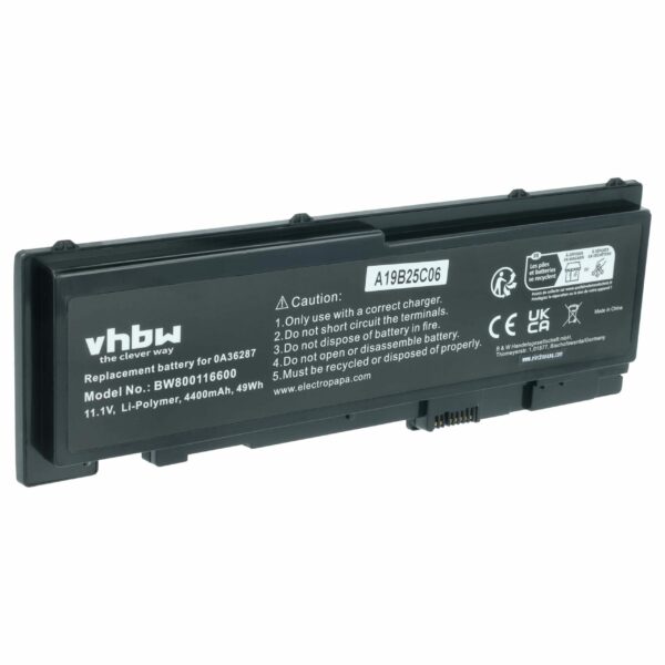 Bateria para Lenovo vhbw 4400 mAh 11.1V - Substitui 0A36309, 0A36287, 42T4845, 42T4846, 42T4844