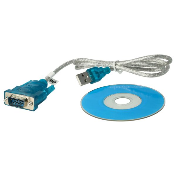 Cabo Adaptador USB 2.0 para Serial RS232 vhbw - 80 cm, Compatível com Windows, macOS e Linux