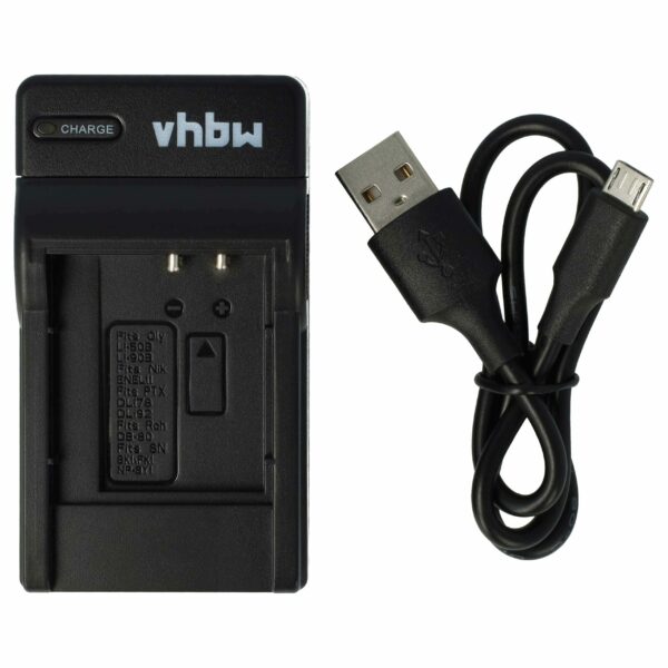 Carregador USB-C para Câmaras Digitais GE, Pentax, Panasonic, Kodak + Cabo USB-C - 0,5 A
