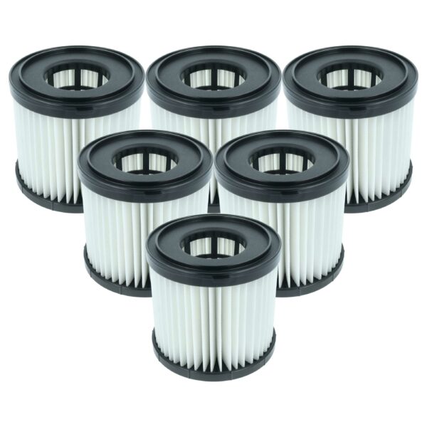 Conjunto de 6 Filtros de Cartucho vhbw para Aspirador Ryobi / Hart - Substitui HAVF01