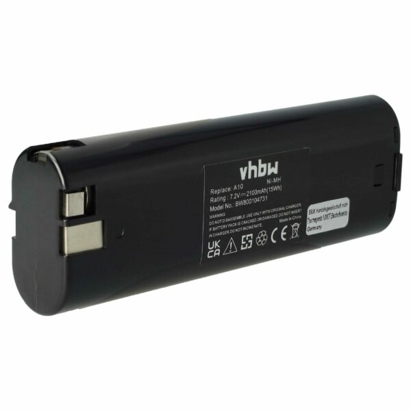 Bateria vhbw para AEG AG-724CN, A10, P7.2 - 2100 mAh, 7.2 V, NiMH