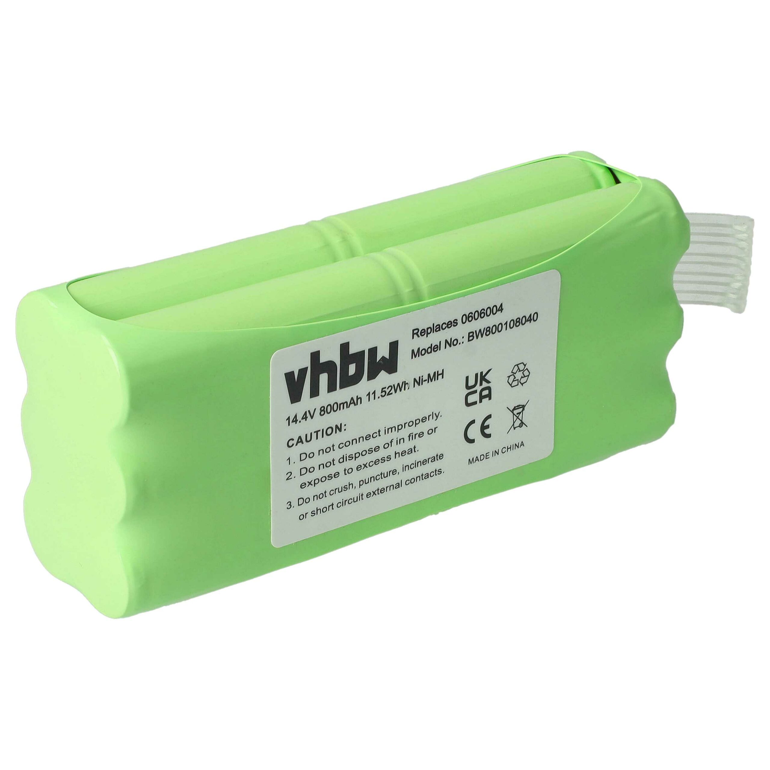 Bateria vhbw 14.4V 800mAh NiMH compatível com Dirt Devil, Taurus, Ecovacs, Sichler e outros aspiradores