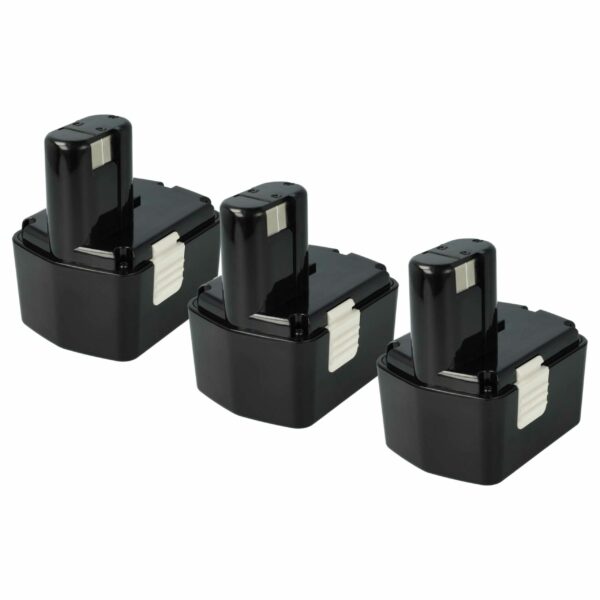 3x Bateria vhbw 2100 mAh 14.4V NiMH para Hitachi (319104, 315129, 315130, 315128)