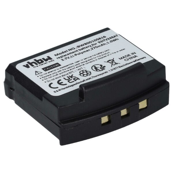 Bateria para Auricular Wireless Amplicomms 93ITV24BAT - 270 mAh 3.7 V Li-polymer vhbw