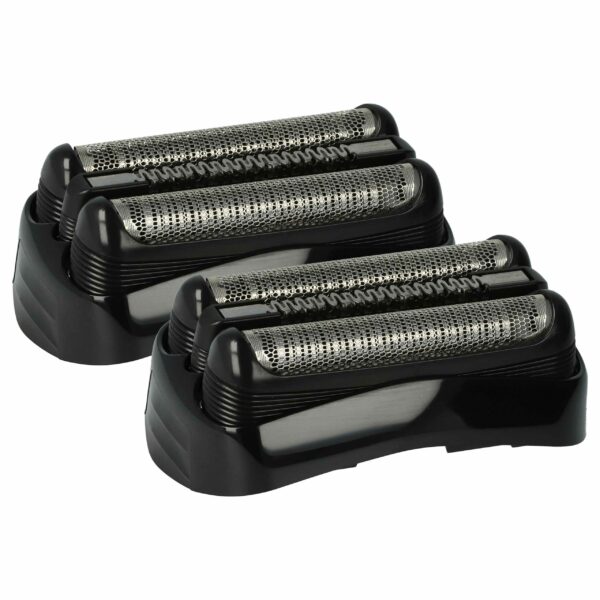 2x Cabeças de Corte Substitutas Braun 21S, 21B para Barbeador Elétrico, Preto