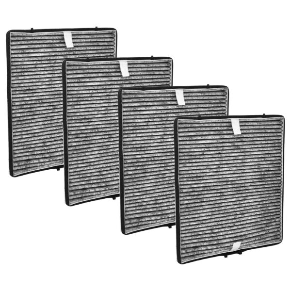 Pack de 4 Filtros de Carvão Ativado vhbw para Coifa Miele 11762650, DKF 25-P