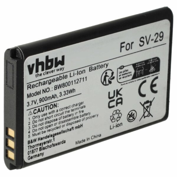 Bateria vhbw para Swissvoice 043048, C0487, SV20405855 - Telefone sem Fio DECT 900 mAh 3.7 V Li-Ion