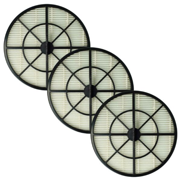 3x Filtro de exaustão vhbw para aspirador Dirt Devil F49, Grundig