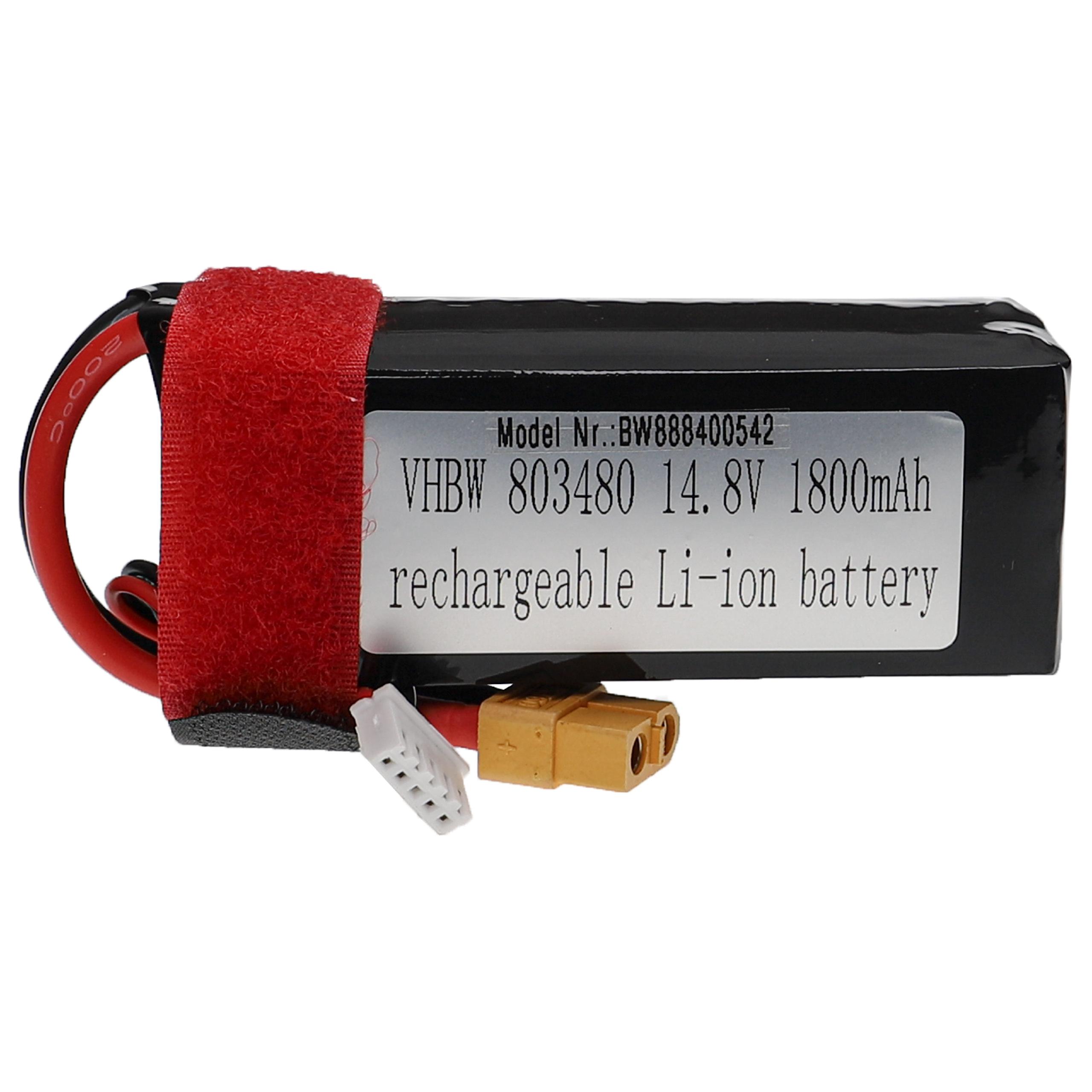 Bateria vhbw para Modelo Reduzido 1800 mAh 14,8 V Li-Polímero, XT60