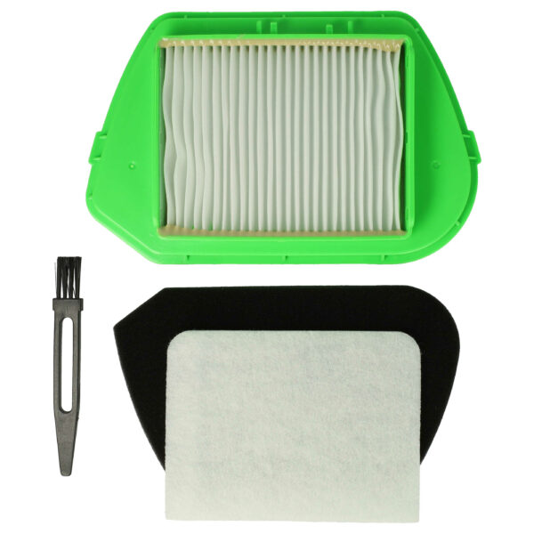 Conjunto de Filtro 4 Peças + Escova vhbw para Rowenta ZR005501, ZR005401 - Moulinex, Tefal e Rowenta