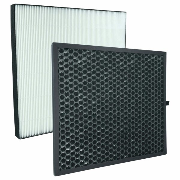 Conjunto de 2 Filtros para Purificador de Ar Sharp FZ-F30DFE, F30L-H - Filtro HEPA e Carvão Ativado vhbw
