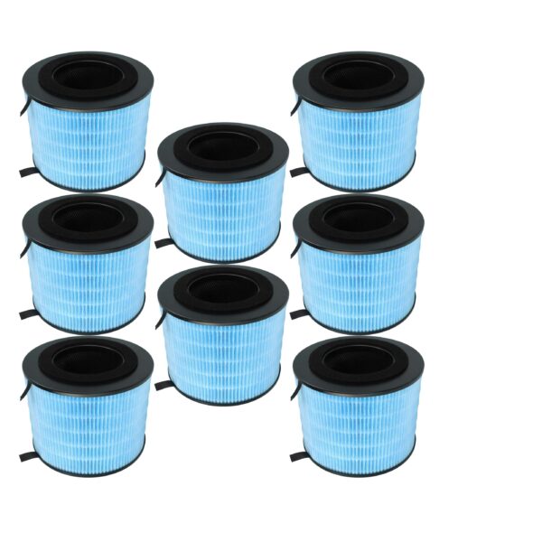Pack 8 Filtros de Substituição para Purificador Philips FYM220/30 - Carvão Ativado + Filtro SPM
