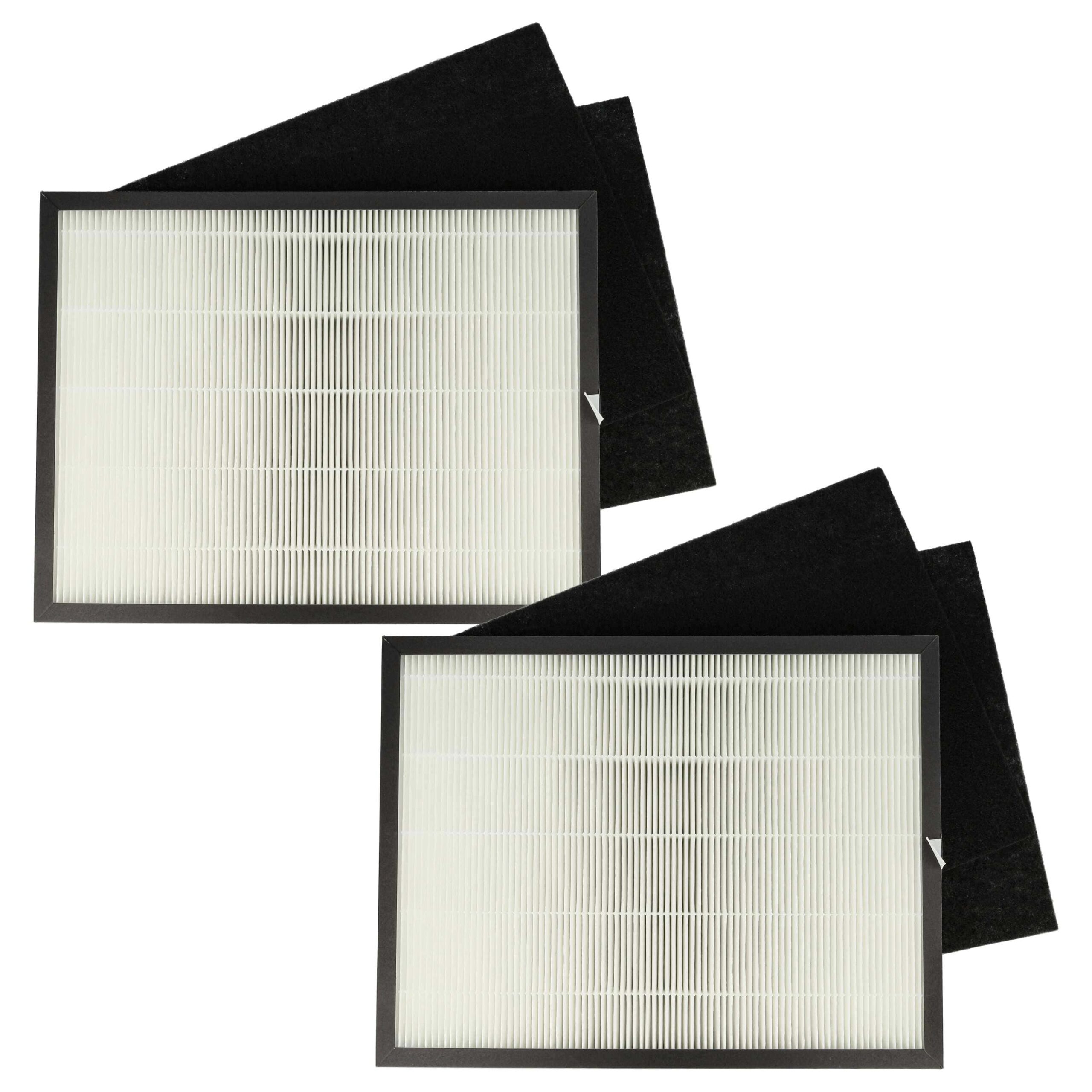 Conjunto de 6 Filtros para Purificador de Ar Rowenta XD6040F0, H10 - Filtro HEPA e Carvão Ativado vhbw
