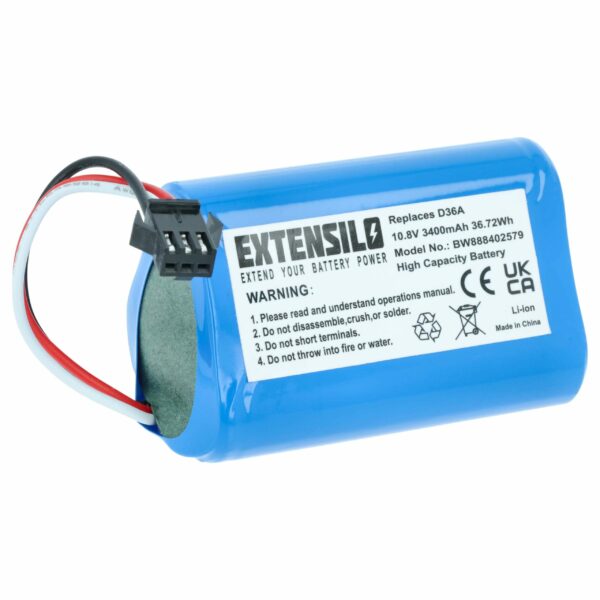 Bateria vhbw para Ecovacs ZJ1450, DA60-Darfon - 3400mAh, 10.8V, Li-Ion
