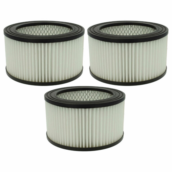 3x Filtro Cartucho vhbw para Aspirador de Chaminé PowerPlus Oxeo 760023, Preto/Branco