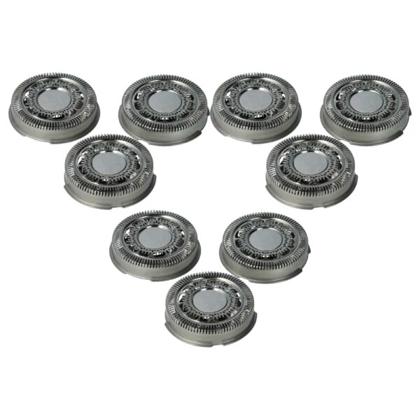 9 Cabeças de Corte para Barbear Compatíveis com Philips SH70/50, SH70/60, SH70, SH71, SH71/50 - vhbw