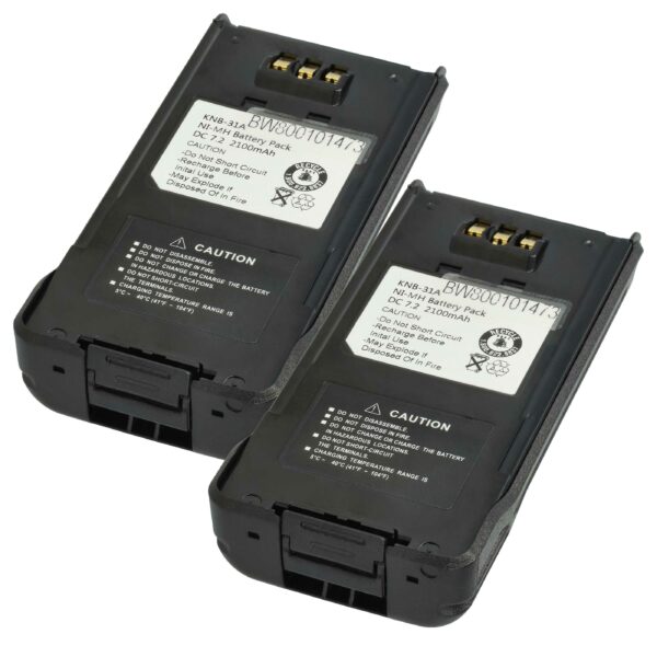 Bateria vhbw para Rádio Kenwood KNB-41NC, KNB-32N, KNB-31A, KNB-33L - 2100 mAh 7.2 V NiMH (Pack 2x)