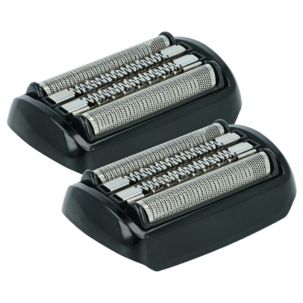 2x Cabeças de Corte vhbw compatíveis com Braun 92B para Máquina de Barbear Braun, Preto / Prateado