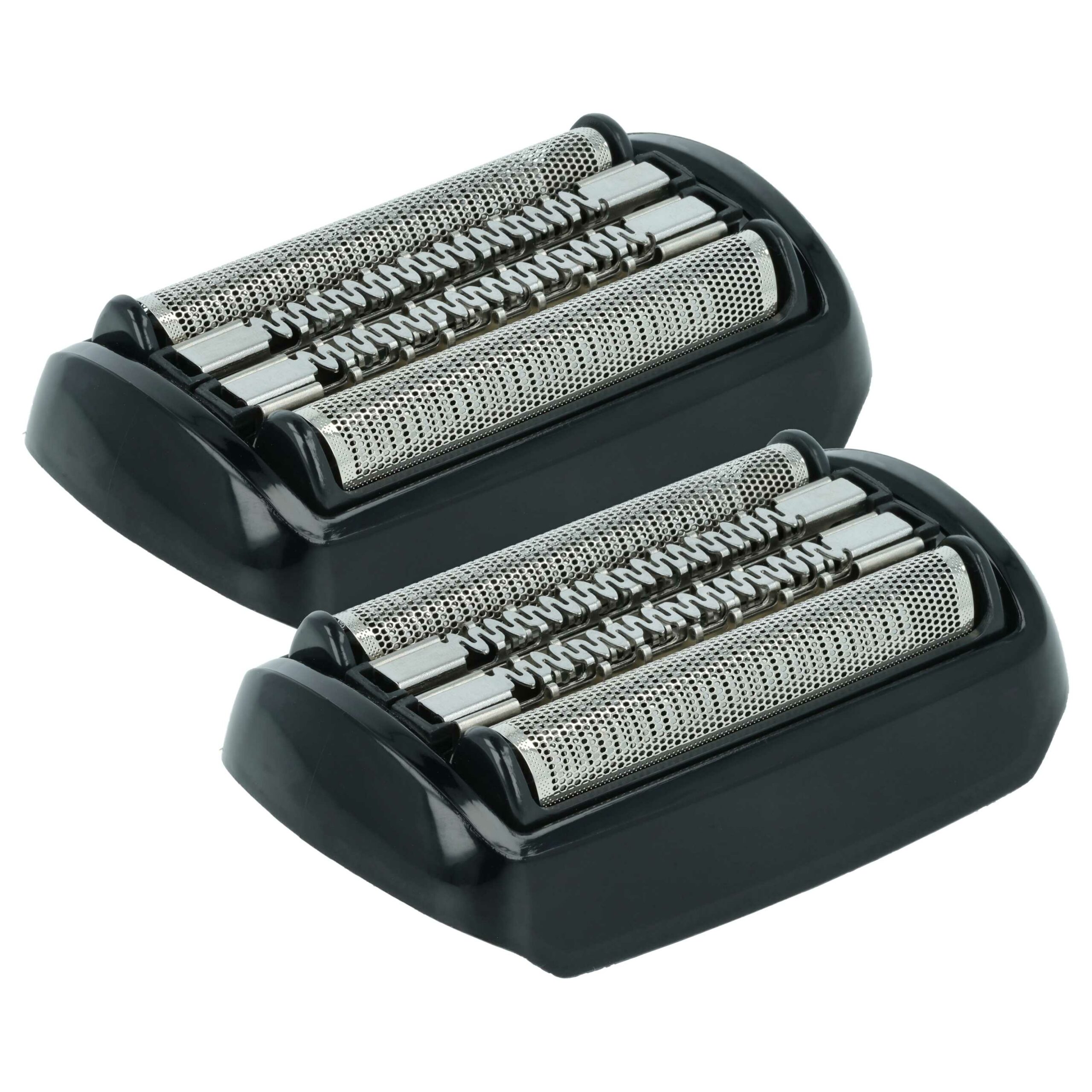 2x Cabeças de Corte vhbw compatíveis com Braun 92B para Máquina de Barbear Braun, Preto / Prateado