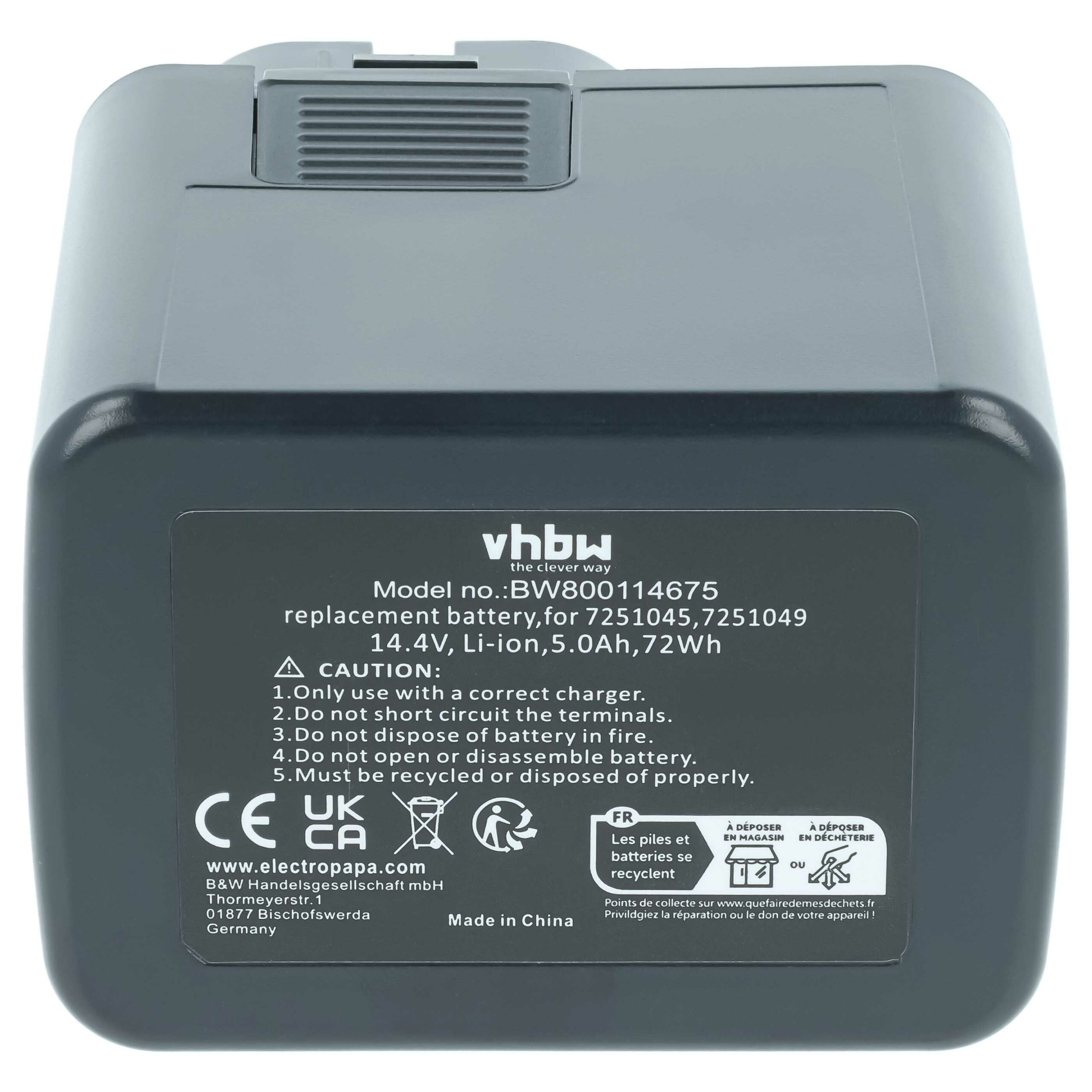 Bateria vhbw 14.4V 5000 mAh para Pistola de Rebite Cega Gesipa/Würth - Li-Ion - Image 3