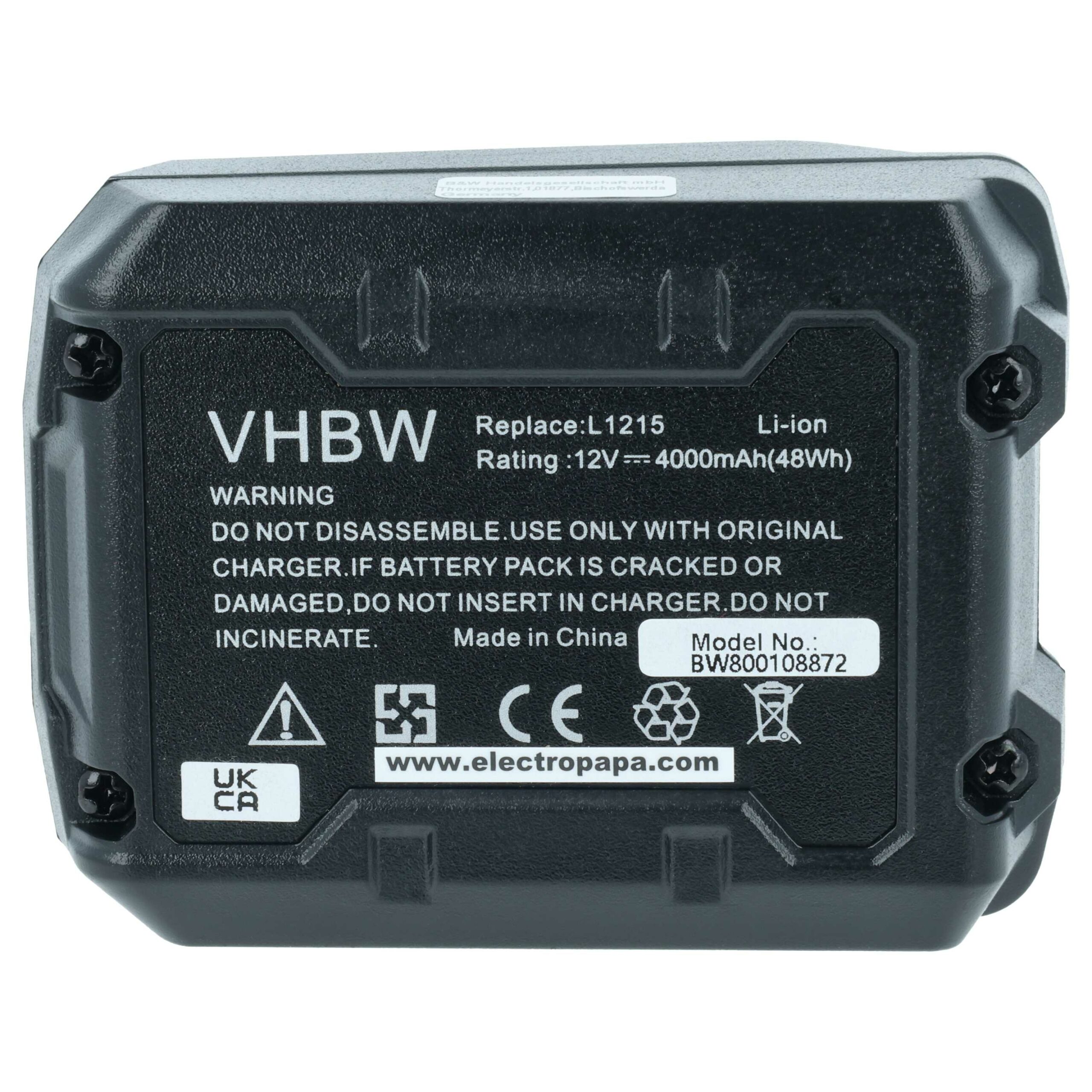 Bateria vhbw 12V 4000mAh Li-Ion para Ferramentas AEG e Ridgid - Image 3