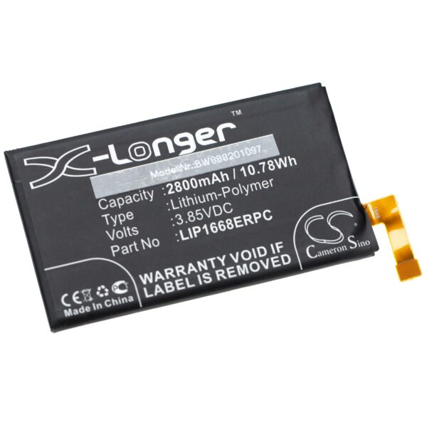 Bateria para Telemóvel compatível com Sony LIP1668ERPC - 2800 mAh 3.85 V Li-polímero vhbw