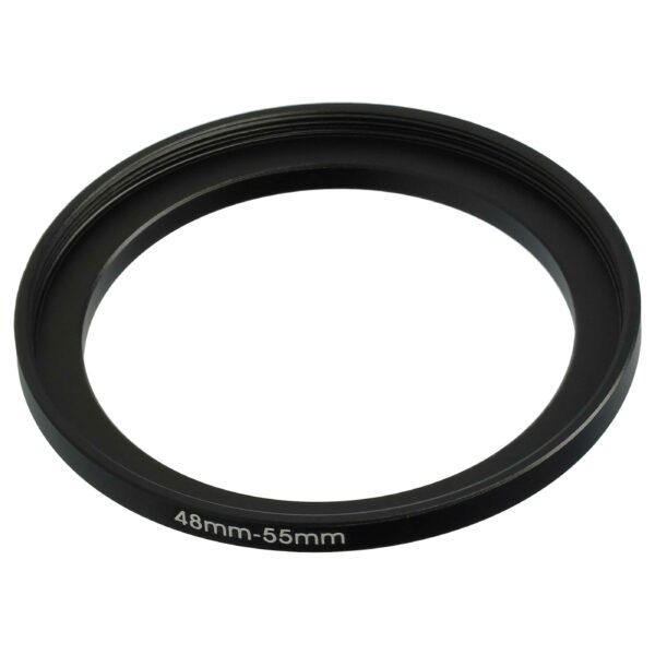 Anel Adaptador Step-Up vhbw 48 mm para 55 mm para Objetivas de Câmara Fotográfica