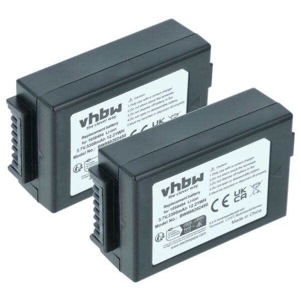 Bateria de Substituição vhbw para Psion Teklogix - 3300mAh, 3.7V (Pack de 2)