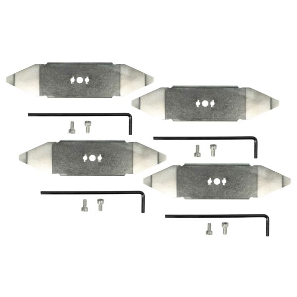4 Lâminas de Substituição vhbw para Cortador de Relva Robótico (substitui MTD 122-102-619) - Aço Inoxidável