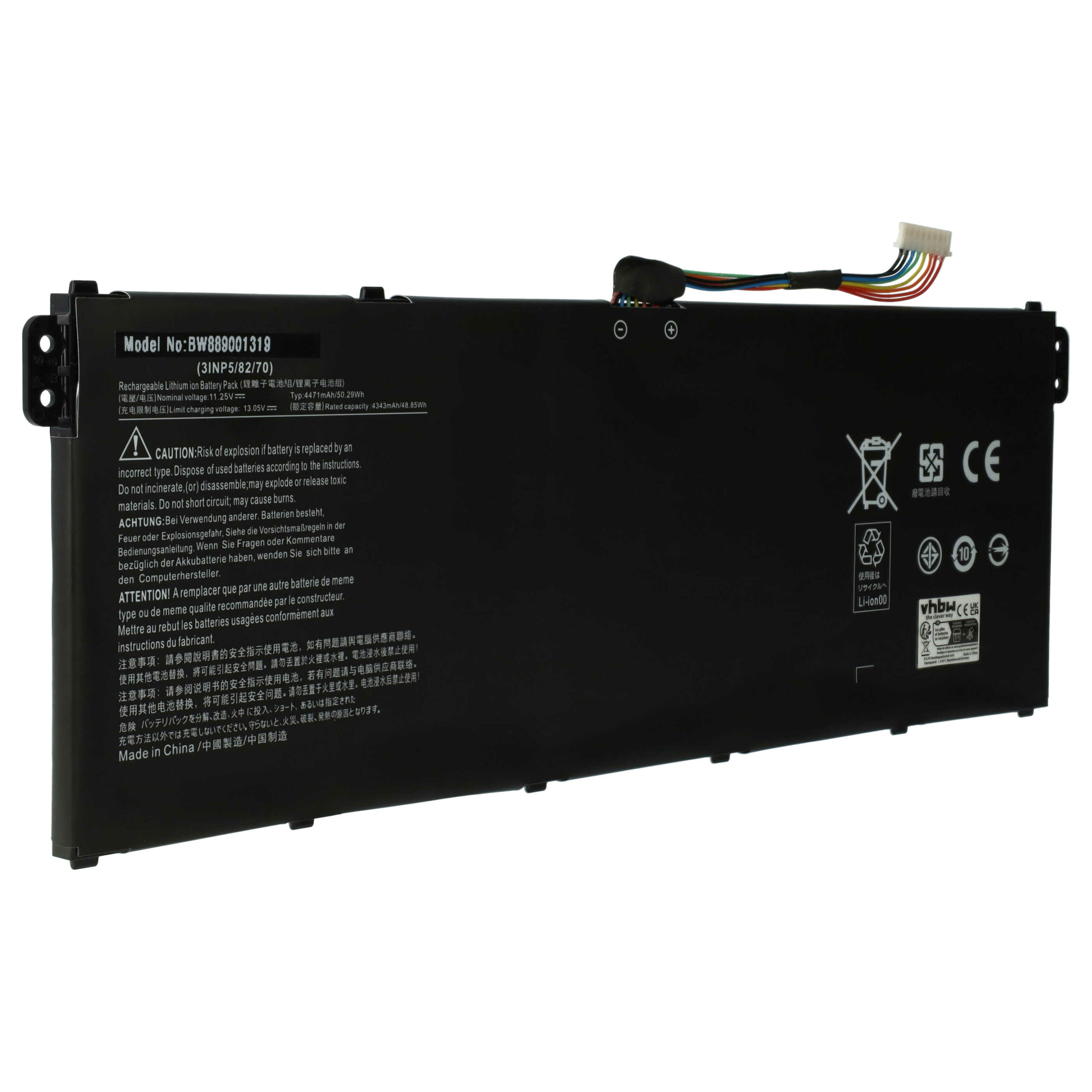 Bateria de substituição vhbw para Acer AP18C4K, AP18C8K - 4200 mAh, 11.4 V, Li-polímero - Image 3