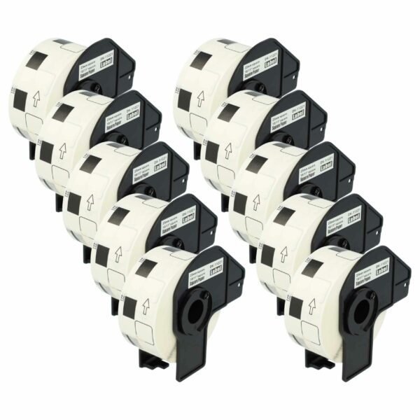 10x Rolo de Etiquetas Compatível com Brother DK-11221 - Premium 23 mm x 23 mm + Suporte