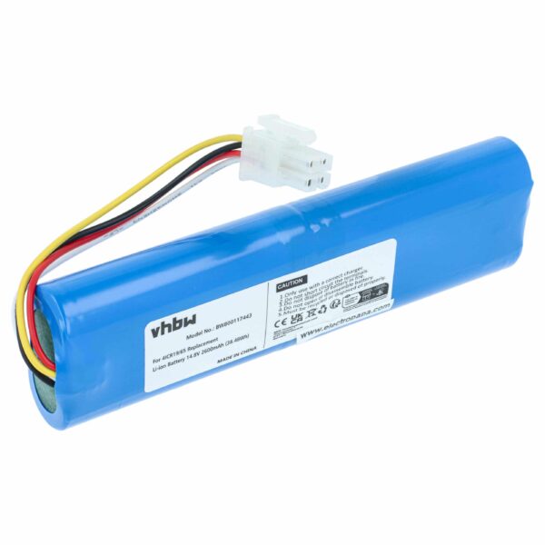 Bateria vhbw 2600mAh 14.8V Li-Ion para aspiradores Philips (substitui 4ICR19/65, CP0111/01)