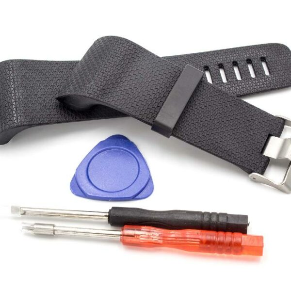 Pulseira tamanho L para Fitbit - vhbw - 9,5cm + 12,5cm, 35mm, preto